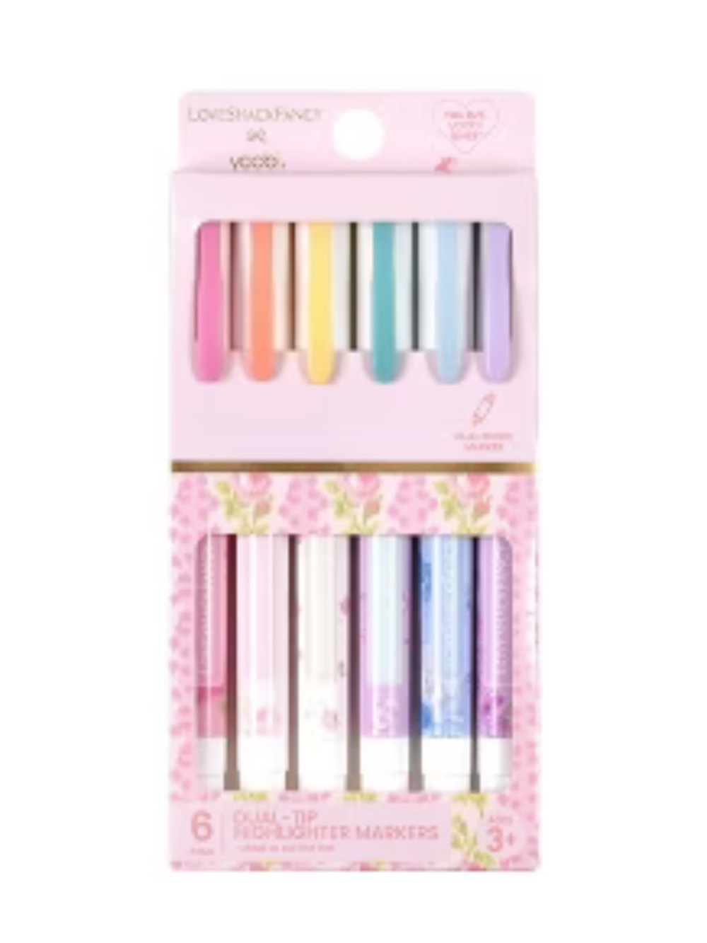 “Love Shack Fancy” x Target Yoobi Pastel Colors Dual-Tip Highlighters